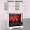 Costway 27'' Electric Fireplace Heater Freestanding 1400W Remote Control Timing Function Brown/Black/White
